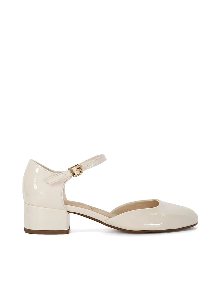 Dune London Dominos Block Heels In Cream For Women