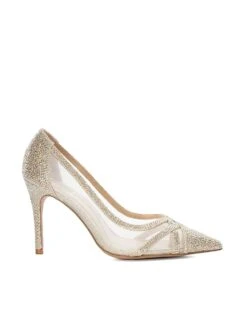 Dune London Bridged Heels In Gold For Women