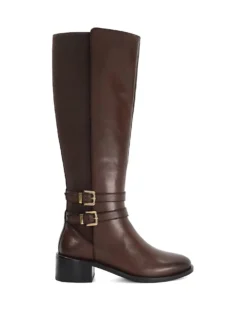 Dune London Tatter Boots In Brown For Women