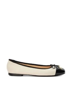 Dune London Highest Ballet Pumps In Cream For Women