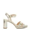 Dune London Manifesting Heels In Gold For Women