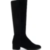 Dune London Tayla Suede Knee High Boots In Black For Women