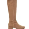 Dune London Tayla Suede Knee High Boots In Caramel For Women