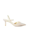 Dune London Wide Fit Classical Heels In Gold For Women