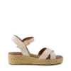 Dune London Wide Fit Linnie Sandals In Ecru For Women
