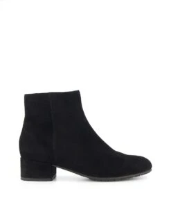 Dune London Wide Fit Suede Pippie Low Boots In Black For Women