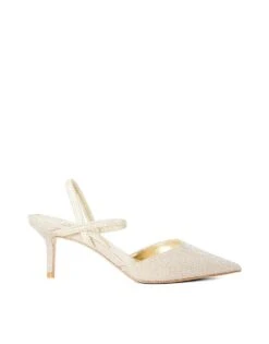 Dune London Classical Heels In Gold For Women