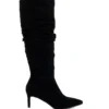 Dune London Slouchings Suede Boots In Black For Women