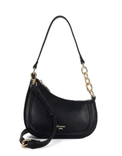 Dune London Direction Saddle Bag In Black For Women