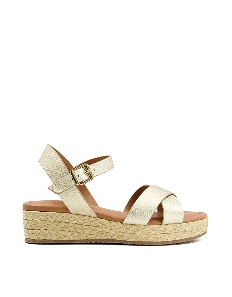 Dune London Linnie Sandals In Gold For Women - Image 5