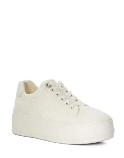 Dune London Embraced Bridal Trainer In Ivory For Women