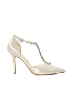 Dune London Devotional Bridal Heels In Ivory For Women