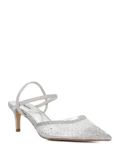 Dune London Wide Fit Charismatic Heels In Silver For Women