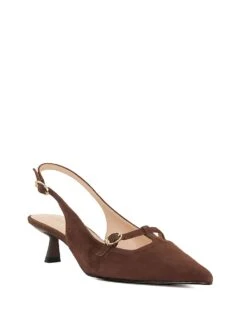 Dune London Deserving Slingback Heels In Brown For Women