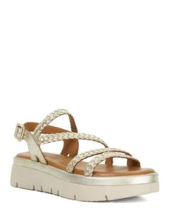 Dune London Lexture Sandals In Gold For Women