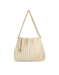 Dune London Dominic Pleated Bag In Cream For Women
