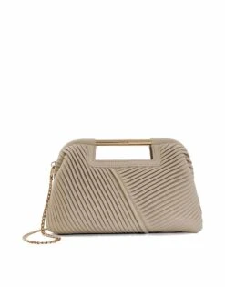 Dune London Ebec Clutch Bag In Ecru For Women