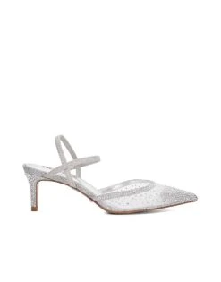 Dune London Charismatic Heels In Silver For Women