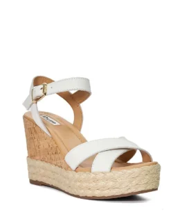 Dune London Kindest Wedge Sandal In White For Women
