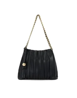 Dune London Dominic Pleated Bag In Black For Women