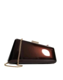 Dune London Balancing Clutch In Brown For Women